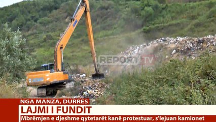 Report TV - Manëz, bëhet groposja e mbeturinave të sjella nga Durrësi