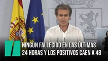 Sanidad no suma ningún fallecido en las últimas 24 horas y solo registra 48 contagios por PCR