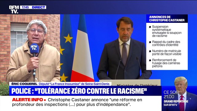 Story 2 : Il faut dissoudre les groupes de policiers qui arrivent de l'extérieur sur les quartiers pour revenir à une vraie police de proximité propose Éric Coquerel - 08/06