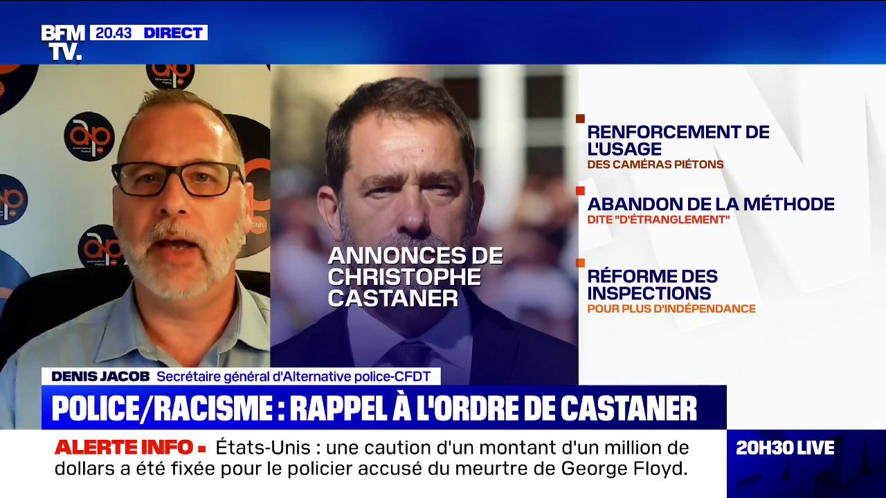Selon Denis Jacob (Alternative police CFDT), les annonces de Castaner suscitent un "tollé dans les commissariats de police"