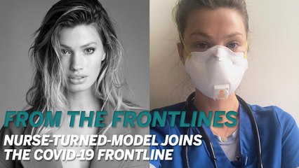 Скачать видео: Nurse-Turned-Model Joins the COVID-19 Frontline