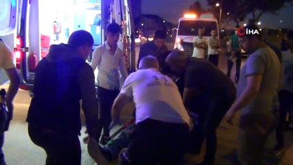 Motosiklet sürücüsü ölümden döndü