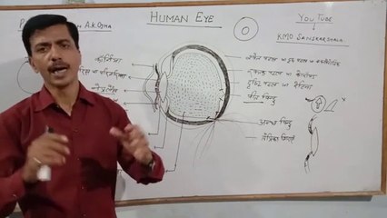 human eye , Physics by A. K. Ojha, मानव नेत्र की बनावट