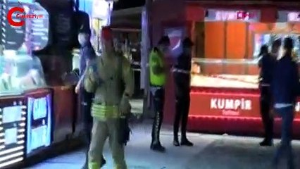 Ortaköy'de kumpircilerin olduğu sokakta çökme: 1 yaralı