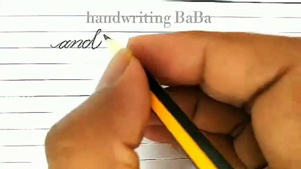 New English Handwriting Idea With Pencil