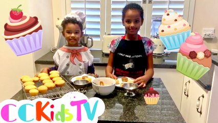 Two Little Chefs With Jazmine & Adam | Vanilla Cupcakes | Cooking For Kids | Cooking | CC Kids TV