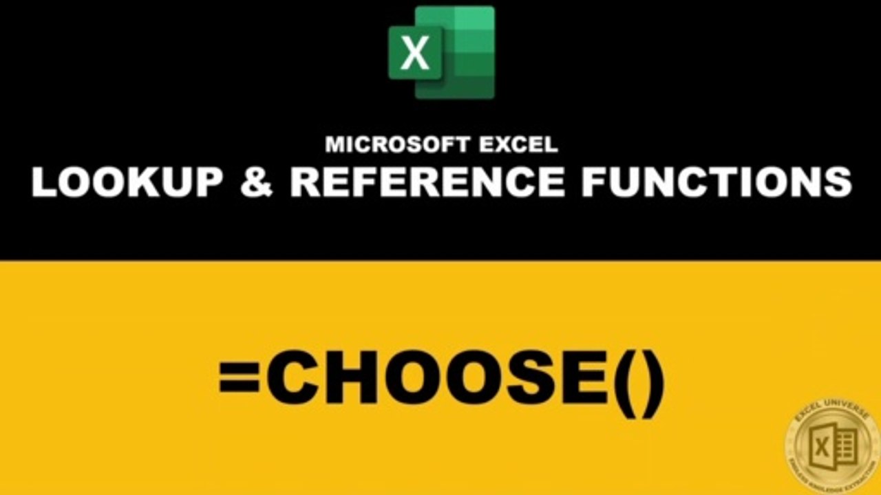Ms Excel Choose Function in Hindi