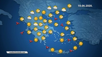 Η πρόγνωση του καιρού για την Τετάρτη 10-06-2020