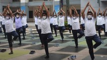 ‘Breathe in, breathe out’: Yoga helps Bangladesh police boost mental health amid Covid-19 pandemic