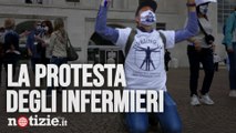 Milano, protesta degli infermieri del Niguarda 