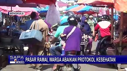 Pasar Ramai, Banyak Pedagang dan Pembeli Tak Pakai Masker