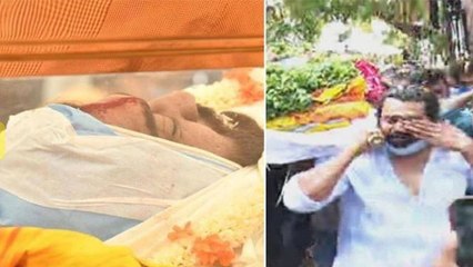 Chiranjeevi Sarja के निधन पर फूट-फूटकर रोया भाई Dhruv, नम आंखों से दिया कंधा | FilmiBeat