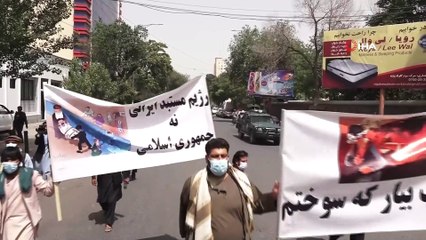 - İran’ın Afganistan Büyükelçiliği önünde protesto