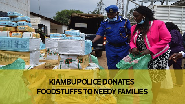 Kiambu police donate foodstuffs to needy families