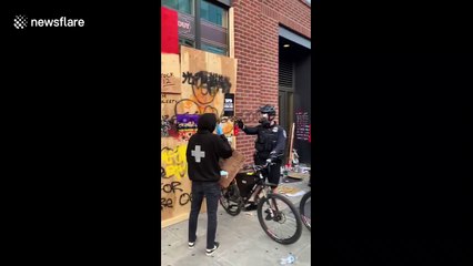 Seattle PD blocks BlackLivesMatter protesters from dispersing uses gas