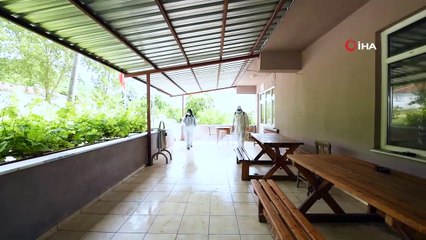 Karesi Belediyesinden kırsalda dezenfekte çalışması