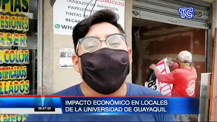 Impacto económico en locales de la Universidad de Guayaquil