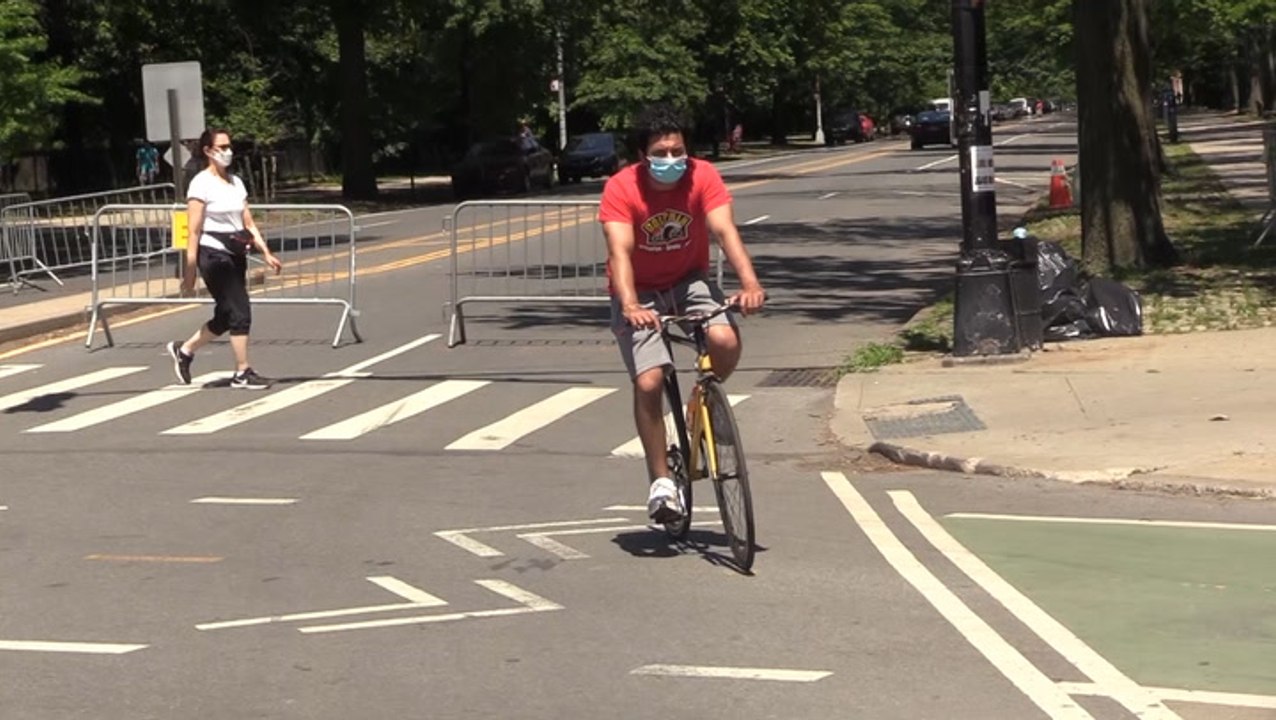 NYC enjoying warm weather and open streets