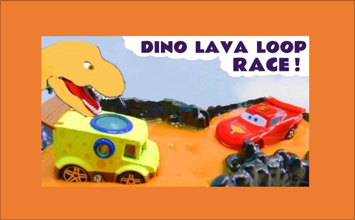 Hot Wheels Dinosaur Race with Disney Cars Lightning McQueen vs Marvel Avengers Hulk and PJ Masks with these Family Friendly Funny Funlings in this Toy Story Racing Challenge for Kids