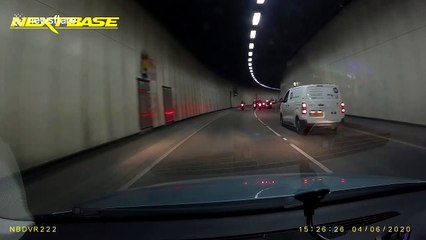 UK driver pursues motorbike and nearly knocks biker off