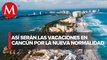 Tras pandemia de covid-19, llegan primeros turistas a Cancún