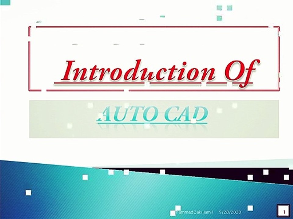 Introduction Of Auto CAD | CAD Mean |Define CAD?