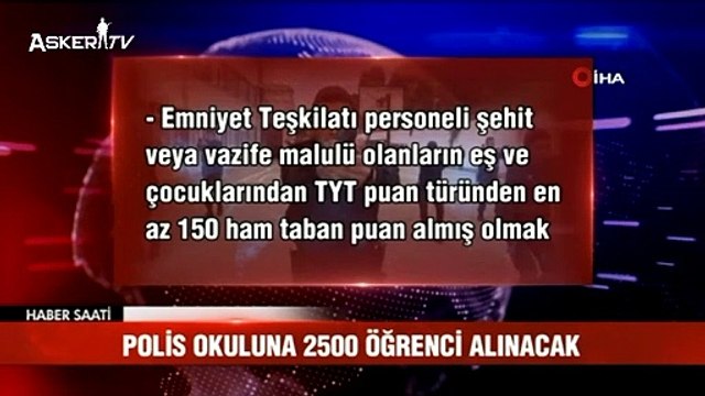 PMYO 2500 Polis Adayı Alımı Yapılacak