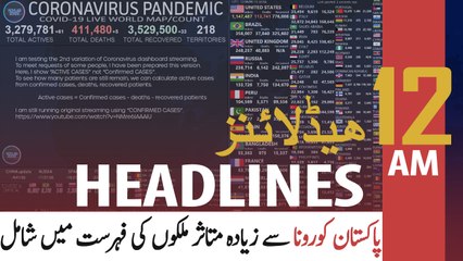 ARY NEWS HEADLINES | 12 AM | 10TH JUNE 2020