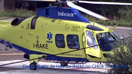 INEM, descolagem de Héli no Hospital da Covilhã, CHCB a 9-6-2020
