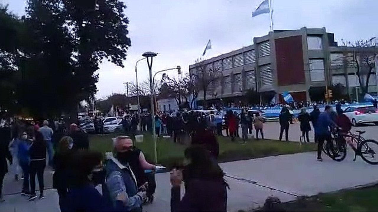 Manifestación en Avellaneda contra la estatización de Vicentin