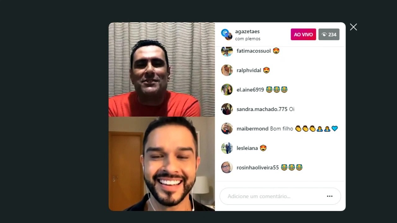 Em live, Philipe Lemos conversa com A Gazeta e fala sobre o dia a dia da quarentena