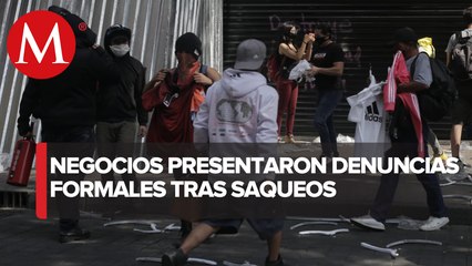 FGJ de CdMx investiga saqueos en marcha por Melanie