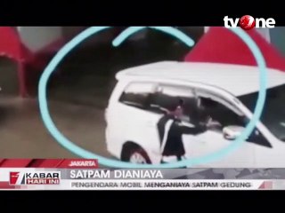 Seorang Satpam Dianiaya Pengendara Mobil