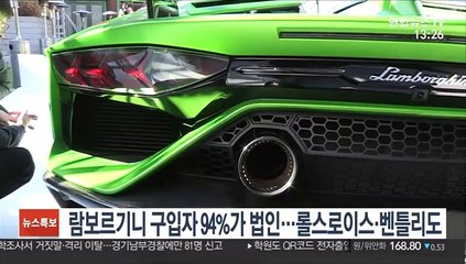 람보르기니 구입자 94%가 법인…롤스로이스·벤틀리도