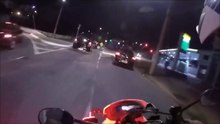 Motorcycle Police Chase at Sao Paulo, Brazil