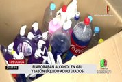 Los Olivos: intervienen laboratorios clandestino que fabricaban alcohol adulterado