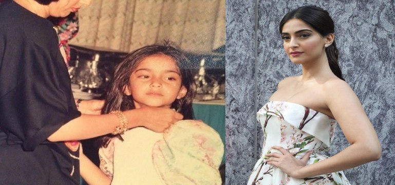 Anil Kapoor shares childhood photos of Sonam Kapoor.