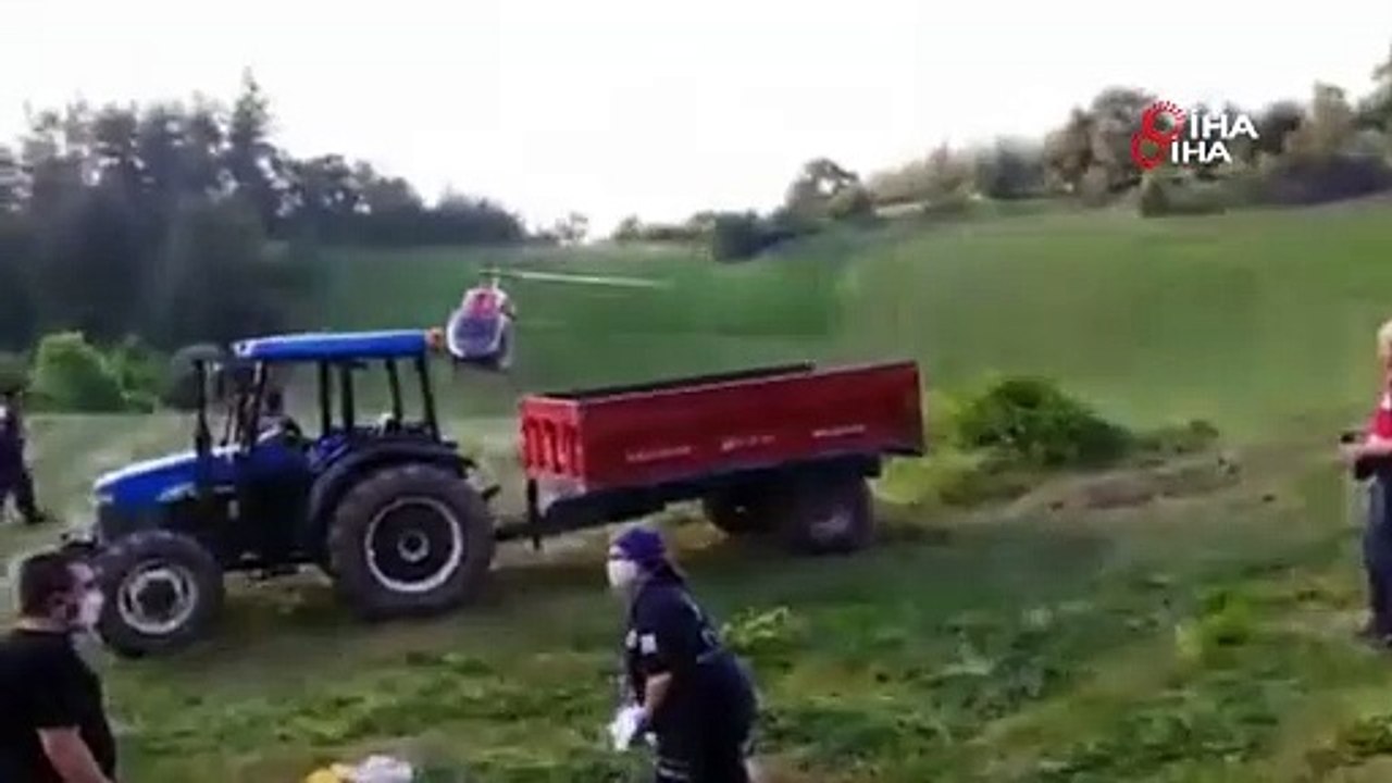 İmdadına helikopter ambulans yetişti