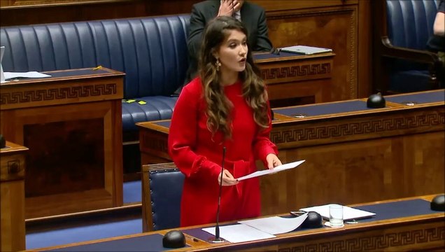 Former Derry deputy mayor Cara Hunter makes her maiden speech at Stormont