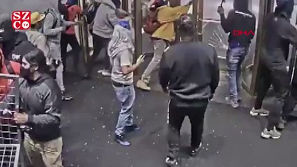 ABD'de protestocuların mağazayı yağmalama anları kamerada