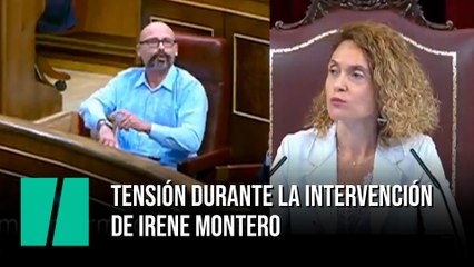 Tensión durante la intervención de Irene Montero