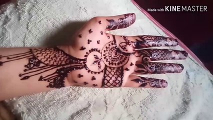Step by step easy henna design for front hand