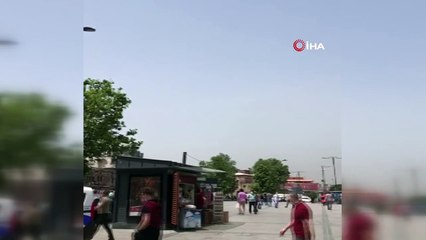Polisten drone ile vatandaşlara 'sosyal mesafe' uyarısı