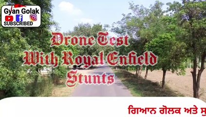 Drone Camera Testing By Stuntman With Bullet Royal Enfield 350cc | Baldev Singh Sarhali Punjabi Movie 84 Di Peerh