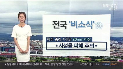 [날씨] 전국 '비소식'…내일 아침이면 대부분 그쳐