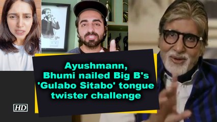 Ayushmann, Bhumi nailed Big B's 'Gulabo Sitabo' tongue twister challenge