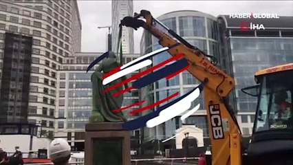 George Floyd protestolarında heykeli yıkılmıştı, Londra Belediye Başkanı talimat verdi