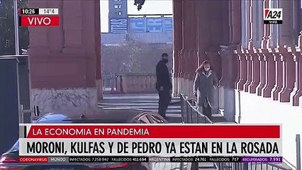 Así llegaba el ministro de Economía Guzmán a la Casa Rosada