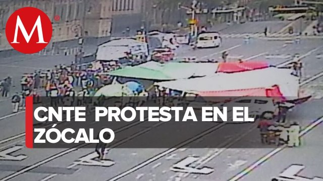 Maestros de la CNTE bloquean inmediaciones del Zócalo de CdMx