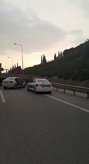 Bursa'daki kaza trafiği felç etti!